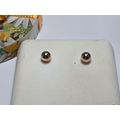 4mm Polished ball 14Kt Yellow Gold Stud Earring...