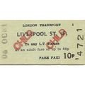 London Transport Edmondson Ticket - Liverpool S...