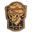 Skull in a Glass 7.5cm x 5.5cm Gothic Horror Em...