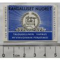 vintage Matchbox Label - Kansalliset Nuoret