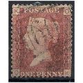 1858 SG43 1d Red Plate 206 Good/Fine Used Check...
