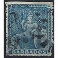 Barbados 1861 SG23 (1d) Blue Good Used .. ..