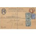 GB REGISTERED Postal Sta. uprated to Germany 19...