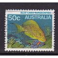 AUSTRALIA 1984 MARINE LIFE 50c SURGEON FISH USE...