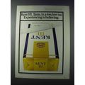 1981 Kent III Cigarettes Ad - Experiencing is Believing