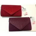 FAYE LONDON VELVET DIAMENTE EVENING CLUTCH SHOU...