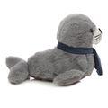 Grey Plush Baby Seal Wearing a Blue Scarf Door ...