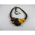Vintage Signed (NR) Brown Yellow Gem Statement ...