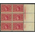 370, Mint FVF NH 2¢ Plate Block of Six Stamps -...
