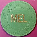 MEL Card Room. $25 Vintage Casino Chip. San Raf...