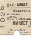 B.R.B. Edmondson Ticket - Manchester Central to...