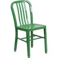Mid-Century Green 'Navy' Style Dining Chair Caf...