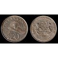 Singapore 20 Cents 1987 Used Coin 20c Powder-Pu...