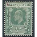 Cayman Islands 1907 SG25 1/2d Green Wmk Crown C...