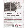 YARDLEY PLASTICS COMPANY 1955 PressuRated Krala...