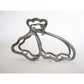 Dark silver tone butterfly shaped metal hair cl...