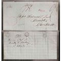 CANADA ! Stampless Money Letter 1848 9p rate PERTH