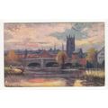The Derwent from Long Bridge Derby 1910 Oilette...