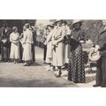 Lady Holding Giant Mans Antique Top Hat in Wedd...