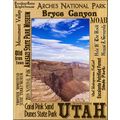 Southern Utah Landmarks Laser Engraved Wood Pic...