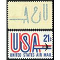 C81, Mint NH 21¢ Terrific Partial Reverse Print...