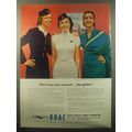 1959 BOAC British Overseas Airway Corporation Ad - We'll see you around