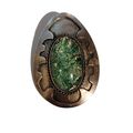 Vintage Sterling Dichroic Glass Brooch