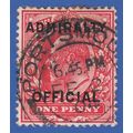 GB KEVII 1903 1d SCARLET ADMIRAL OFFICIAL SGO10...