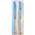 2 - Dinner Knives 9" long stainless blade #600