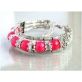 Tibetan Silver Hill Tribe Style Rose Pink Bead ...
