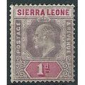 Sierra Leone 1903 SG74 1d Dull Purple & Rosine ...