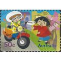 AUSTRALIA, Postie Kate delivers letter, blue & ...