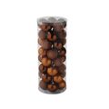 Christmas 40 Brown Baubles in Matt Shiny & Glit...