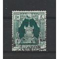 Burma.SG110 1r Lion Throne (Green).Fine Used.Ju...