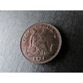 1874 H QUEEN VICTORIA FARTHING. AS