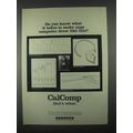 1967 CalComp Plotting Systems Ad - Draw Like This