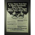 1991 NRA National Rifle Association Ad - Their Ban