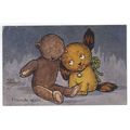 FRIENDS AGAIN - C.W. FAULKNER POSTCARD - POSTED...