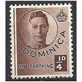 Dominica 1940 SG109 1/4d Chocolate Mounted Mint...