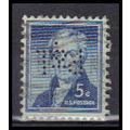 Used 1038 5c James Monroe Fine Perf Initials KA...