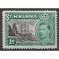 St Helena 1949 SG149 1d Black & Green Mounted M...