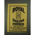 1908 Royal Baking Powder Ad - Absolutely Pure