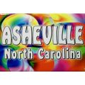 Asheville North Carolina Tye Die Fridge Magnet