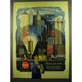 1950 Coca-Cola Soda Ad - art by Francis Chase - Where you Work