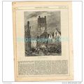 FRENCH CATHEDRAL TOWN, FRANCE, MAGAZINE ILLUSTR...