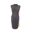 Helen Sykes Black Bodycon Stretch Stripe Dress ...