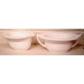 VINTAGE MILK GLASS ' Creamer and Sugar Bowl ' A...