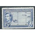 Cayman Islands 1947 SG121a 3d Bright Blue Mount...