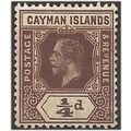 Cayman Islands 1912 SG40 1/4d Brown Mounted Min...