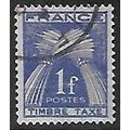 Po Mi 84: 1 Fr. blue Postage Due Stamp: Wheatsh...
